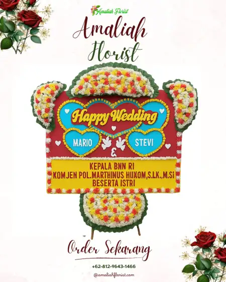 Papan Bunga Pernikahan Balongpanggang